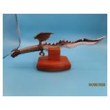 Fantasy 10' Dragon Display Knife w/ Wood Stand