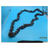 Native Black Pottery 32' BIRD Unusual Necklace Fet