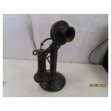 Antique 12' Stick Black metal Telephone