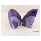 Set DarkPurple Amethyst 5' Bookends Minerals