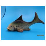 antique FISH Cast Iron 4.5' Paperweight AlbuquerNM