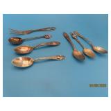 (7) 4'ish Antique Collector's Spoons Fork 67g