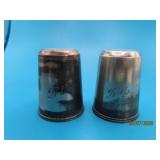 (2) Antique 875 Sterling 2' ShotType Cups 62g