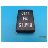ZIPPO 'Can't Fix Stupid' Black Lighter