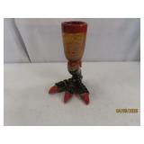 Handblown Art Glass 7.5' Dinosaur Foot Glass $