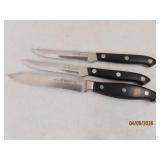 (3) HENCKLES 9'ish Kitchen Knives