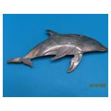 AJ PLATERO Navajo Sterling 3.75' DOLPHIN Pin 13g