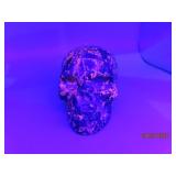 Rare Yooperlite UV Glowing 4' Carved Rock Skull $$