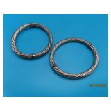 (2) Sterling MILOR Italy Solid 2.25' Bracelets 25g