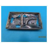 Sterling 2.25' HouseScene vtg OpenCut Pin 17.5g