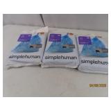 60count SIMPLE HUMAAN 'H' 30-35L Trash Sacks Liner