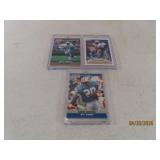 (3) Rookie BARRY SANDERS Football Cards hrdcased