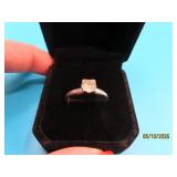 sz10 CZ Solitaire Sterling Ring 2.5g