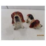 vtg c1950s BEAGLE DOG Salt/Pepper Set tagged