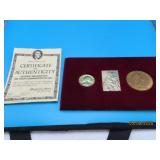 GoldPlated Washington 250yr 3pc Coin Set