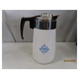 10' vtg Corning Ware blueflwr Coffee Pot Stovetop