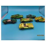 (6) asst HotWheels REDLINE GreenColored Toy Cars