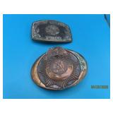 (2) c1970s POLICE Belt Buckles Denver~Fort Collins