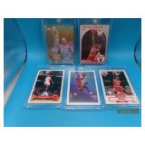 (5) Michael Jordan c1990 Cards hardcased
