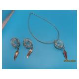 3pc Sterling DreamCatcher Necklace Earring Set 11g