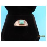 Pawn Sterling Turq sz8 Ring Signed/Marked