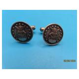Sterling Silver vtg USAF Air Force Cuff Links 9.2g