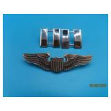 3pcs Sterling Military Wings & Bars 36grams