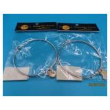 (2) unworn HARD ROCK Sterling Silver Bracelets