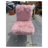 RestHdwr RH Pink Fur/Acrylic TEEN Accent Chair$800