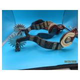 Set MetalInlay Cowboy Horse Spurs