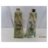 (2) vtg Beam Bottles Elephant THAILAND pottery 13'