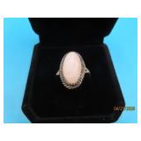 Sterling sz6.75 Native PinkStone Ring 3.6g