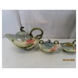 3pc vtg HULL POTTERY Pitcher/Creamer/Sugar WOODLND