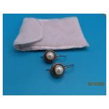 Sterling 'NV signed' WhiteStone Earrings 6g