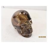 AmberType Glass 2.5' SKULL Head paperweight