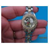 Mickey Mouse Watch DISNEY w/ CZ Ring Bling