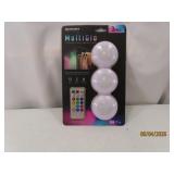 New 3pack LED Remote Puck Light Set