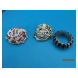 (3) Sterling sz6 Rings New3way & Solid 22.5g