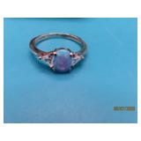 Sterling & Opal sz8 Ring