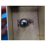 Sterling BallStone sz7 Ring large 10g