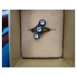 Sterling 3CZstone sz7 Ring 4g