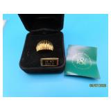 18kt Gold MILOR ITALY solid sz7 Ring 5.25g