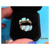 (2) FireOpal Type Sterling sz6 Rings 7.5g