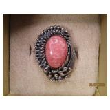 SouthWest Sterling PinkStone BBJ sz8 Ring 14.4g
