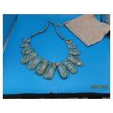 Amazing 16' Turqoise & Sterling Necklace