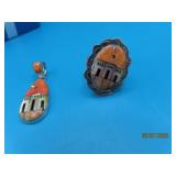 2pcs Sterling MOP inlay sz8 Ring + Pendant 1.25'