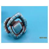 Sterling IntricateCluster sz8 Ring 8.4g
