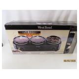New WESTBEND Triple SlowHeat Serving Station Black
