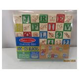 New 50ct MELISSA & DOUG Wood Blocks classic