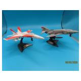(2) Diecast Fighter 4' Planes F-18C F-4J